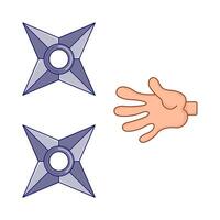 illustrazione di shuriken vettore