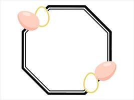 Pasqua uova telaio sfondo illustrazione vettore