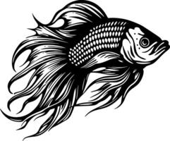 betta pesce, minimalista e semplice silhouette - vettore illustrazione