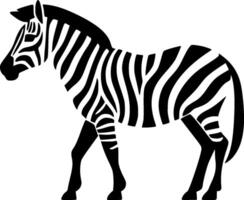 zebra, nero e bianca vettore illustrazione