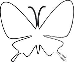 farfalla scarabocchio disegno e design. vettore