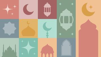 Ramadan kareem islamico saluto carta vettore