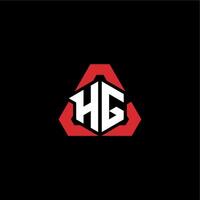 hg iniziale logo esport squadra concetto idee vettore