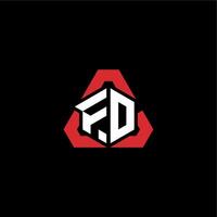 fd iniziale logo esport squadra concetto idee vettore