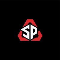 sp iniziale logo esport squadra concetto idee vettore