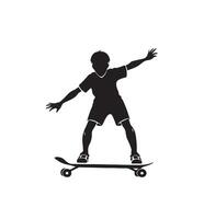 ai generato skateboarder silhouette vettore