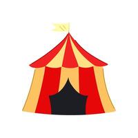 tendone circo tenda cartone animato vettore illustrazione