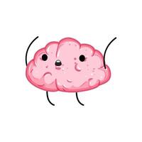 genio cervello personaggio cartone animato vettore illustrazione