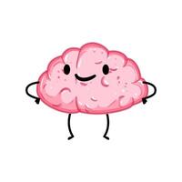smfelice cervello personaggio cartone animato vettore illustrazione