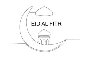 felice eid al fitr vettore