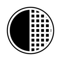 contrasto rapporto UX ui design glifo icona vettore illustrazione