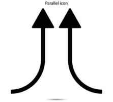 parallelo icona. magro lineare parallelo schema icona isolato su bianca sfondo a partire dal geometria collezione vettore