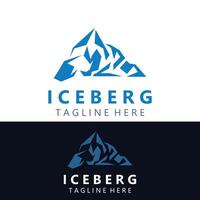 iceberg logo disegno, semplice ghiaccio montagna paesaggio modello vettore illustrazione