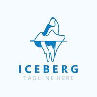 iceberg logo disegno, semplice ghiaccio montagna paesaggio modello vettore illustrazione
