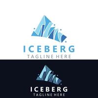 iceberg logo disegno, semplice ghiaccio montagna paesaggio modello vettore illustrazione