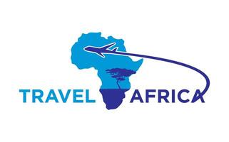 Africa viaggio logo design modello vettore