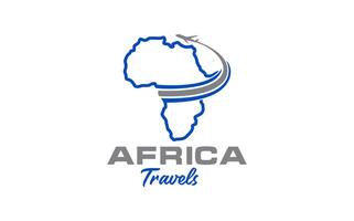 Africa viaggio logo design modello vettore