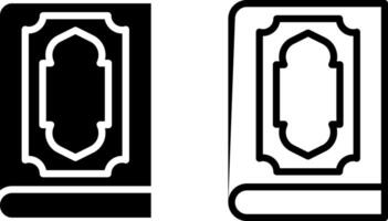 Corano libro icona, cartello, o simbolo nel glifo e linea stile isolato su trasparente sfondo. vettore illustrazione