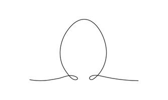 semplice mano disegnato a forma di uovo illustrazione di schema arte con modificabile ictus. Pasqua uovo uno continuo linea minimalista illustrazione. minimalista elemento per decorazione di vacanza carte e banner vettore