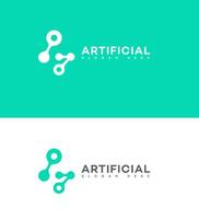 artificiale intelligenza logo icona marca identità cartello simbolo vettore