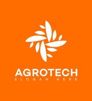 agro Tech logo icona marca identità cartello simbolo vettore