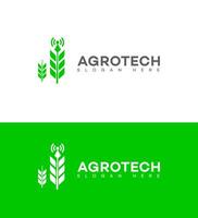 agro Tech logo icona marca identità cartello simbolo vettore
