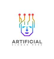 artificiale intelligenza logo icona marca identità cartello simbolo vettore
