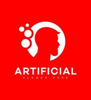 artificiale intelligenza logo icona marca identità cartello simbolo vettore