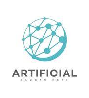 artificiale intelligenza logo icona marca identità cartello simbolo vettore