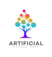 artificiale intelligenza logo icona marca identità cartello simbolo vettore