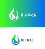 biogas logo icona marca identità cartello simbolo vettore