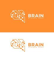 cervello Tech logo icona marca identità cartello simbolo vettore