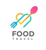 cibo viaggio logo icona marca identità cartello simbolo vettore