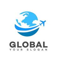 globale viaggio logo icona marca identità cartello simbolo vettore