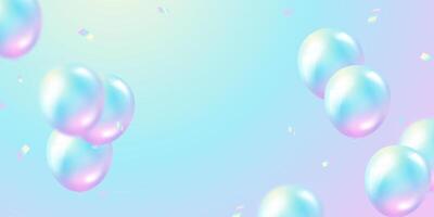 celebrazione sfondo con elegante palloncini bellissimo 3d design vettore illustrazione