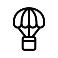 paracadute consegna icona vettore simbolo design illustrazione
