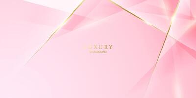 rosa astratto sfondo con lusso d'oro elementi vettore illustrazione