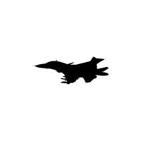 silhouette di il Jet combattente, combattente aereo siamo militare aereo progettato in primis per aria-aria combattere. vettore illustrazione
