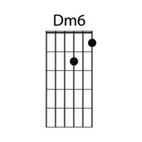 dm6 chitarra accordo icona vettore