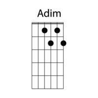 chitarra accordo icona adim vettore