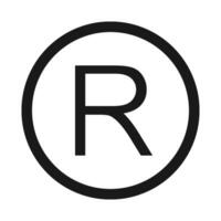 r lettera icona vettore