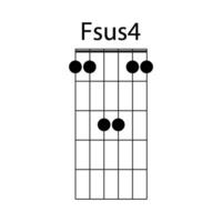 fsus4 chitarra accordo icona vettore