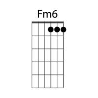 FM6 chitarra accordo icona vettore