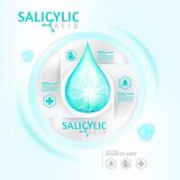 salicilico acido siero pelle cura cosmetico vettore