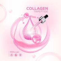 collagene tripeptide siero pelle cura cosmetico vettore