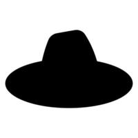 copricapo nero cannuccia giardino cappello oggetto icona vettore