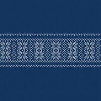 un' tradizionale blu e bianca maglione modello per inverno maglione fairisle disegno, inverno maglione fairisle design. senza soluzione di continuità maglieria modello vettore