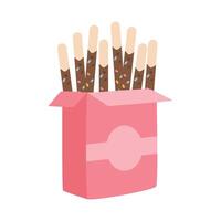 carino kawaii pepero giorno illustrazione vettore