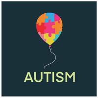 mondo autismo consapevolezza giorno con puzzle e amore illustrazione vettore