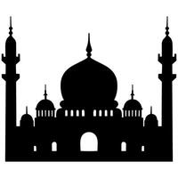 vettore illustrazione moschea silhoutte Ramadan kareem